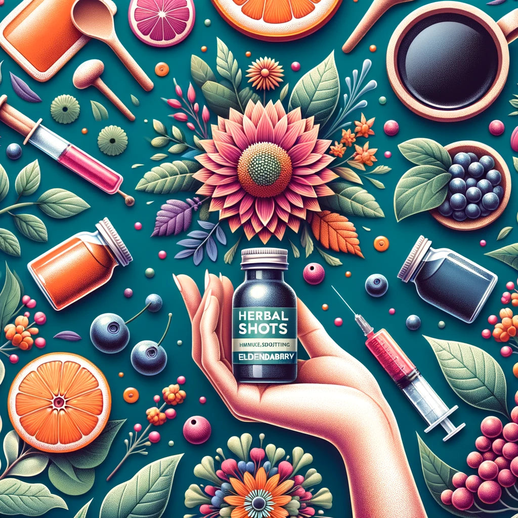 Depicting immune-boosting herbal shots